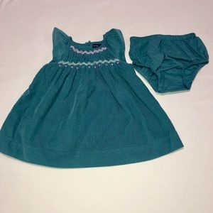 Baby Gap Green Corduroy Style Dress 6-12 M